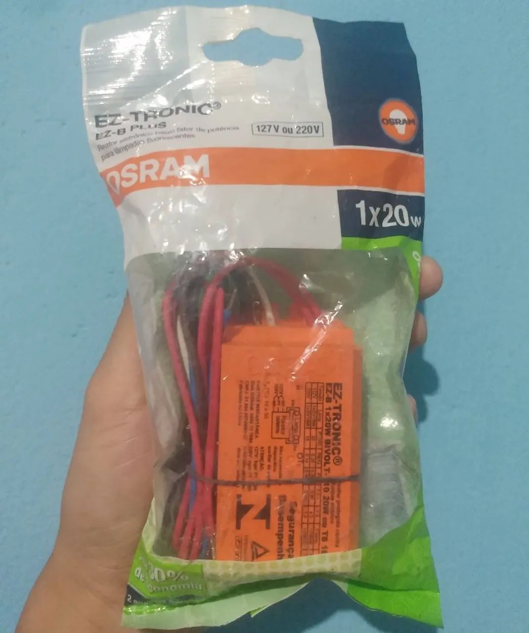 Reator Eletrônico para Lâmpadas Fluorescentes EZ-B Plus 1x20W Bivolt