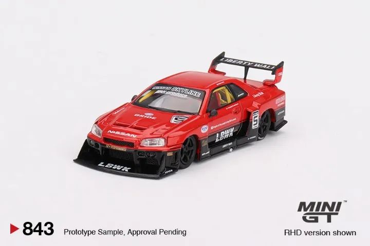 Nissan LB-ER34 Super Silhouette SKYLINE Vermelho/Preto MINI