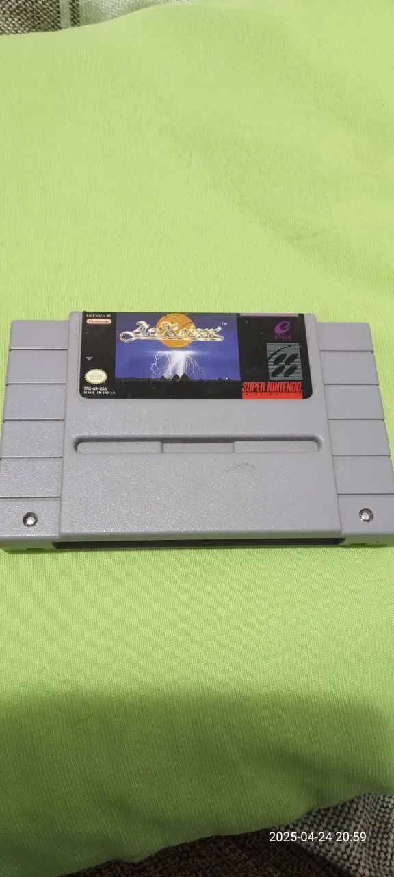 Jogo Original Super Nintendo - Actraiser - com manual original e berço.