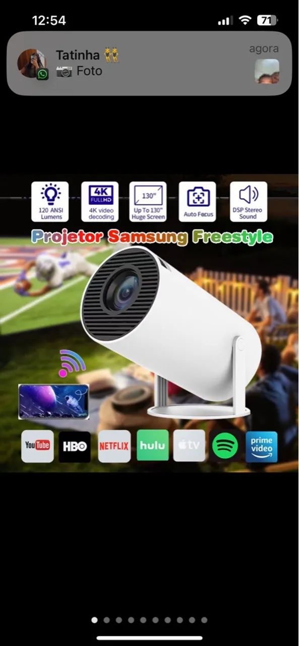 Projetor Portátil Samsung Freestyler - 120 Lumens - Foto 3