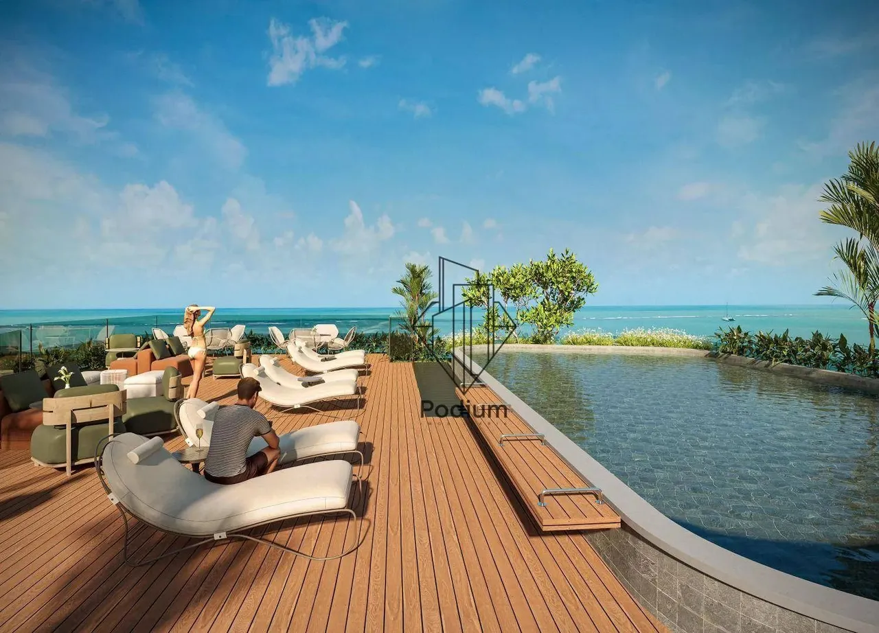 Flats com varanda / sacada a 230m da praia de Ponta de Campina em Cabedelo - FL0544