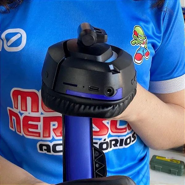 Headset Gamer Bluetooth V5.4 RGB com Som 7.1 Surround e Adaptador 2.4G Preto/Azul It-Blue  - Foto 6