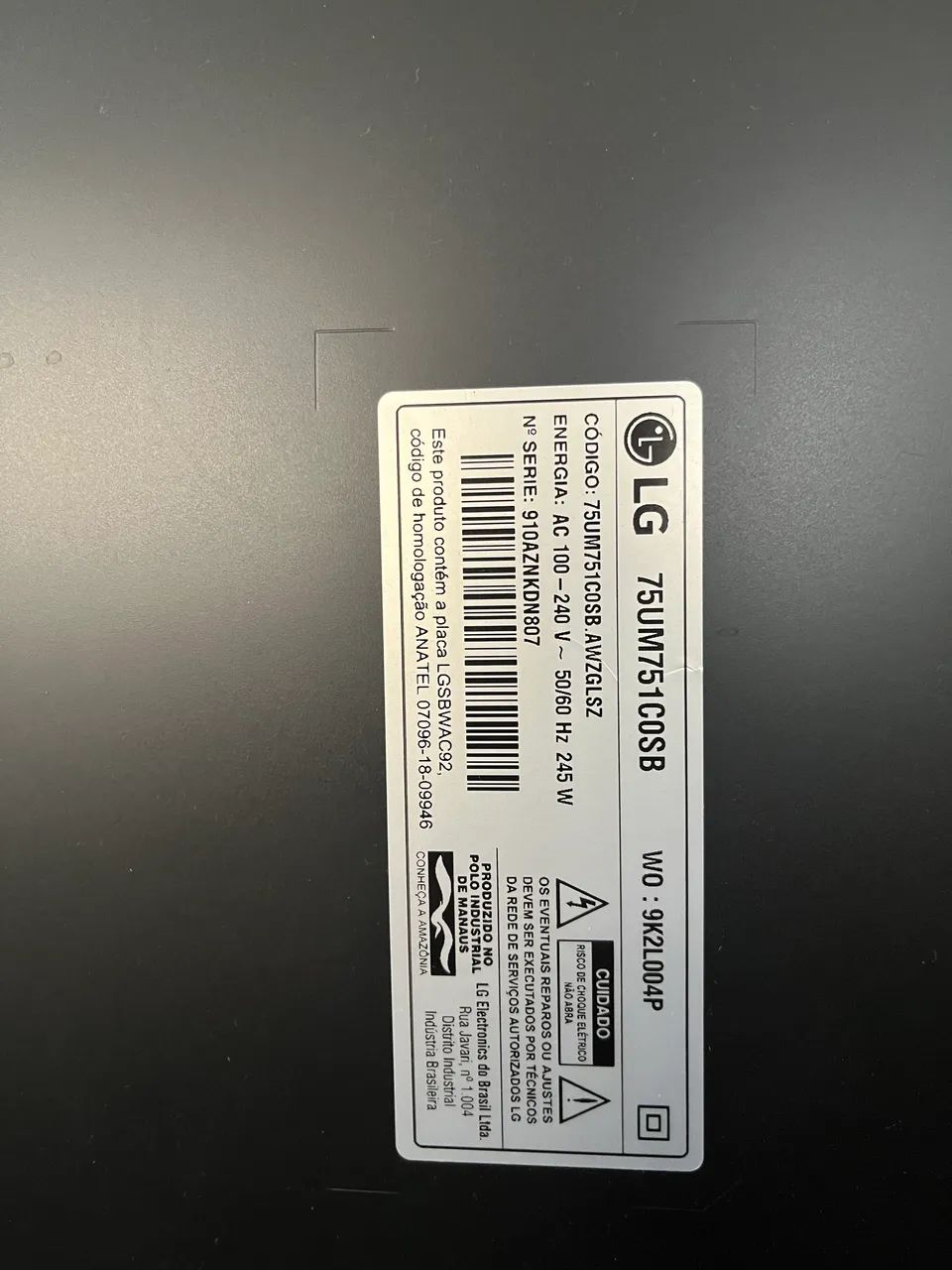 Televisor LG 75 polegadas tela quebrada - Foto 2