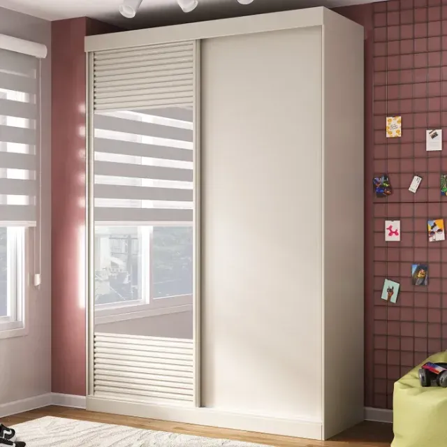 Guarda Roupa Seminovo 2 Portas 1 Porta com Espelho Samambaia Teen CabeCasa MadeiraMadeira