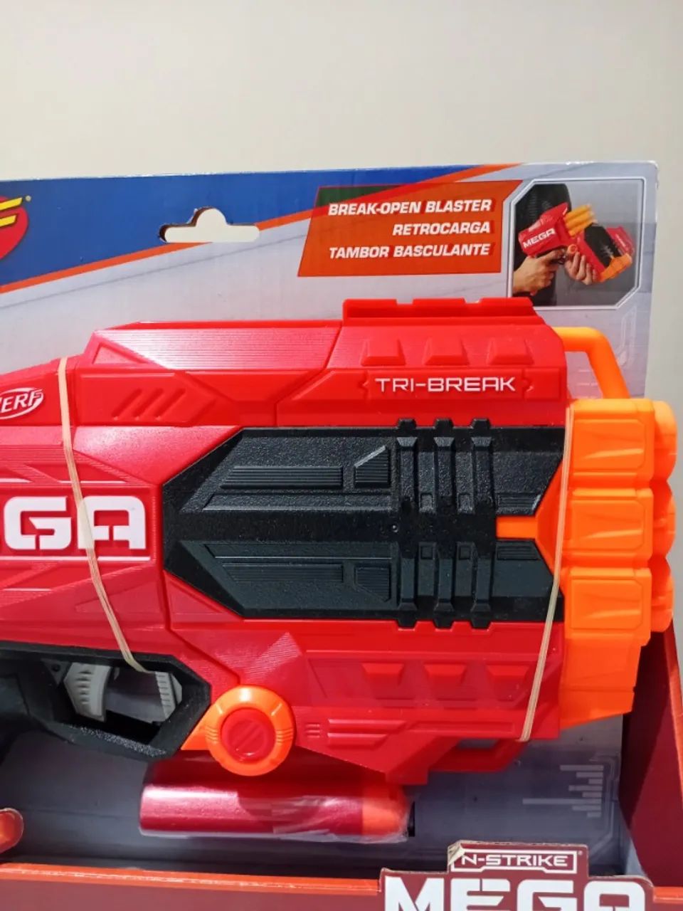 Lança Dardo Nerf Mega Tri Break Nerf - Foto 3