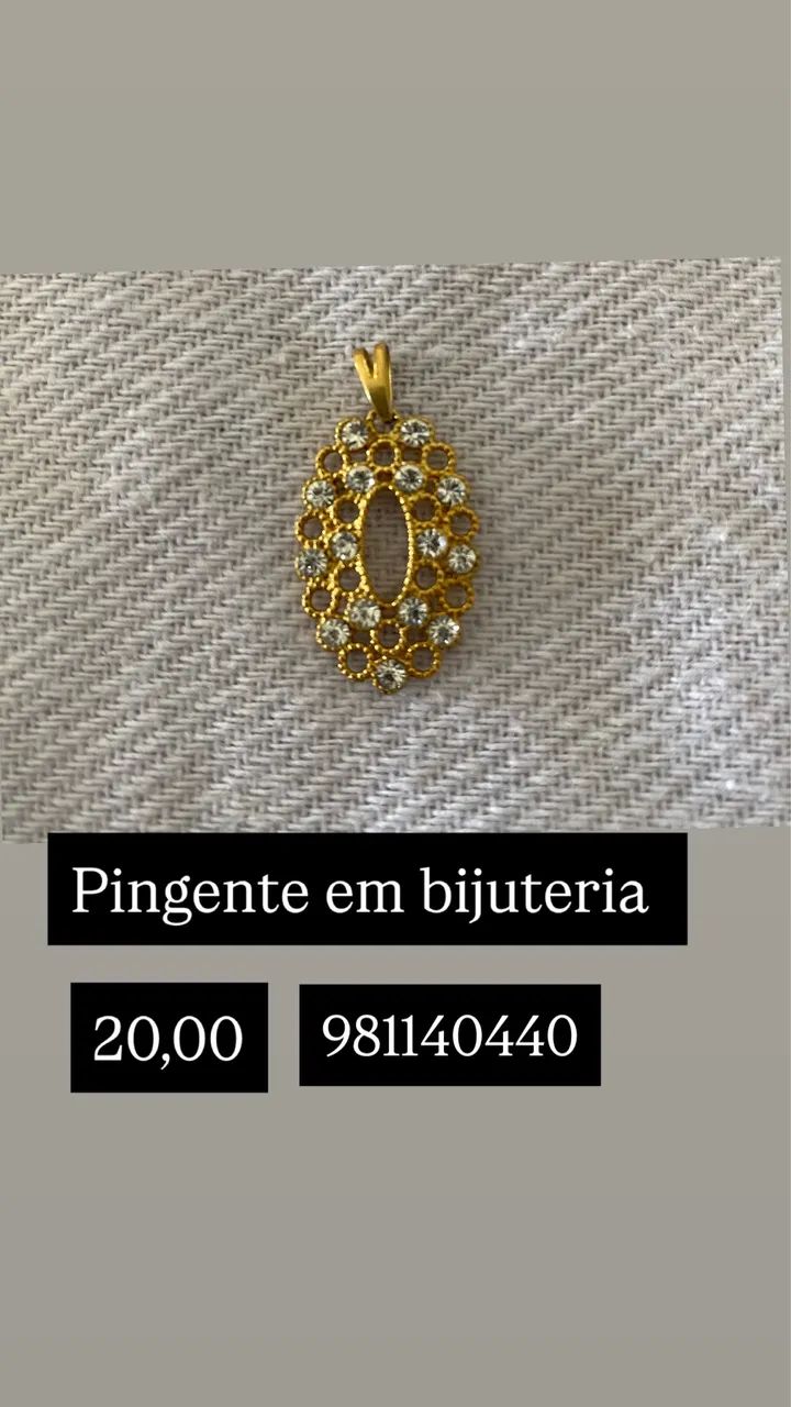 Pingente em bijuteria em ótimo estado 