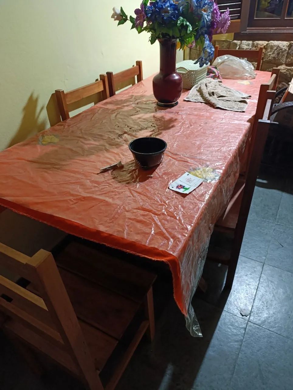 Mesa de madeira maciça rústica - Foto 3