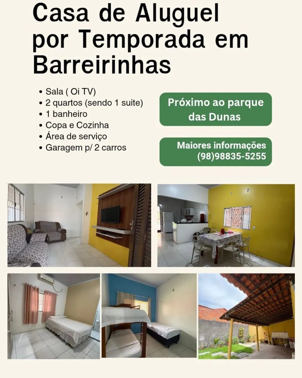 Casa por temporada em Barreirinhas *