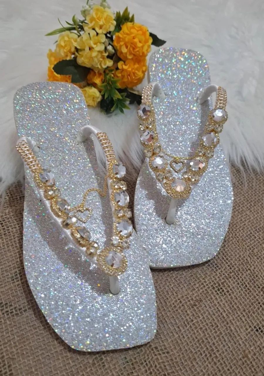Havaianas personalizadas pedrarias luxo - Foto 2