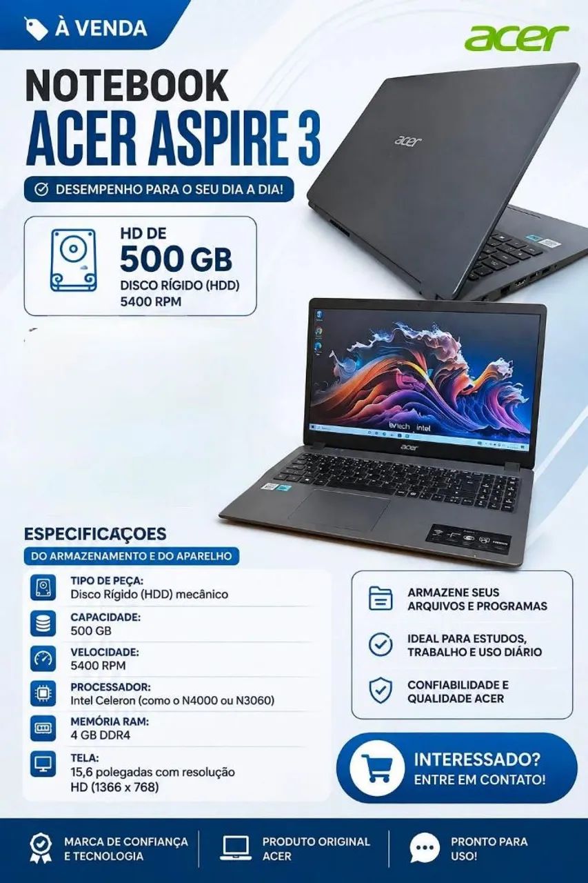 Notebook acer aspire 3 - Foto 3