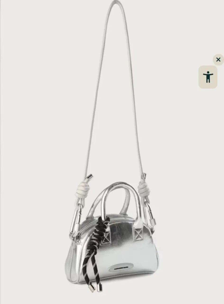 Bolsa Tote Prata Alexandre Pavão Pool - Foto 2