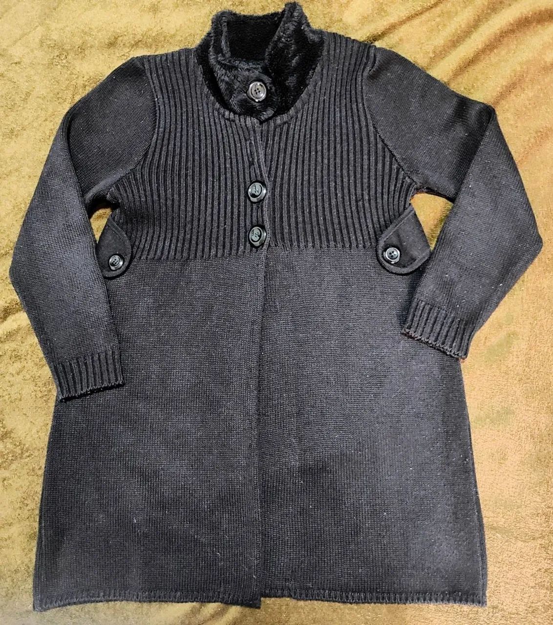 Blusa sobretudo infantil de lã 