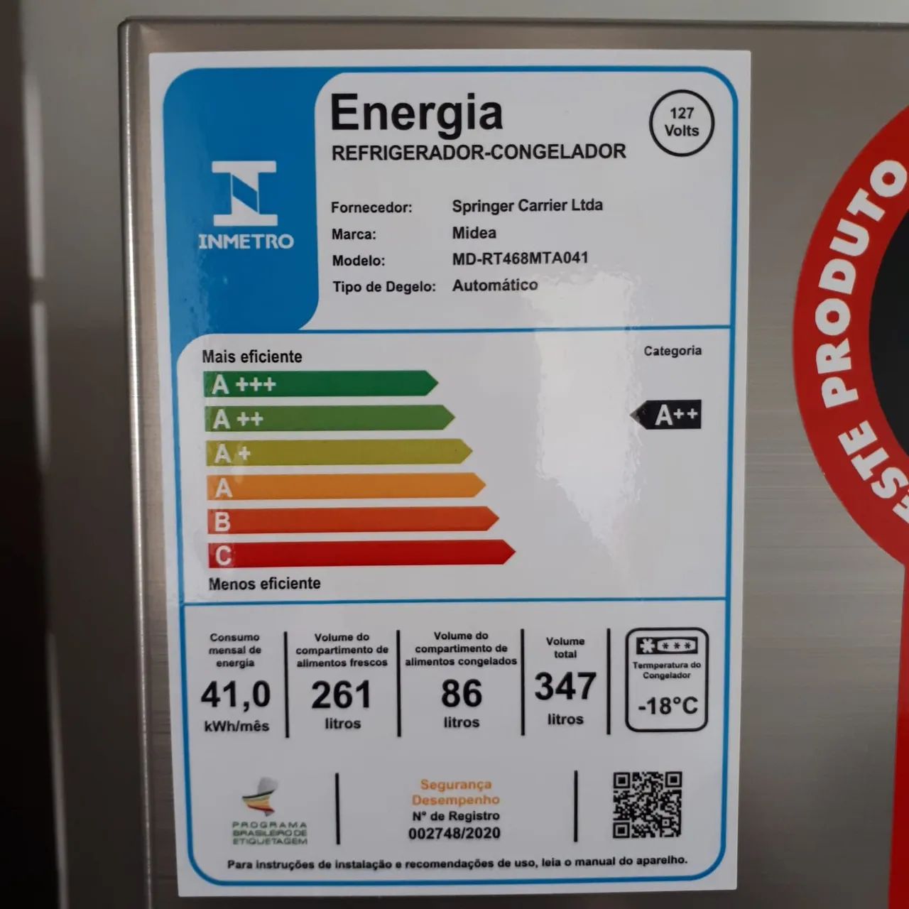 アイドル RT-2444879837 Geladeira Frost Free Duplex 473L Preto Inverter | Midea