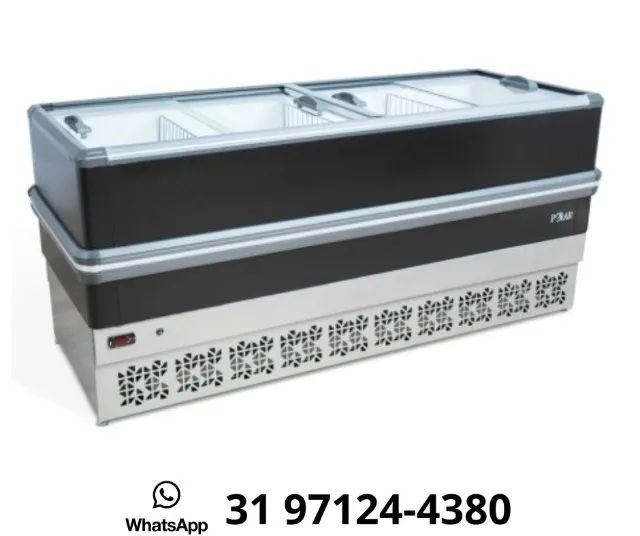 Ilha de Congelados 2m Preta Polar 220v