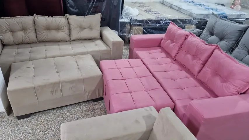 SOFA 3 LUGARES + PUFF EXTRA GRANDE  - Foto 4