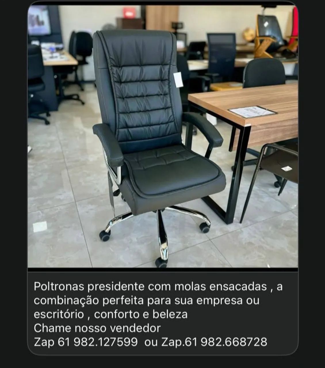 Poltrona presidente mola e sacada 