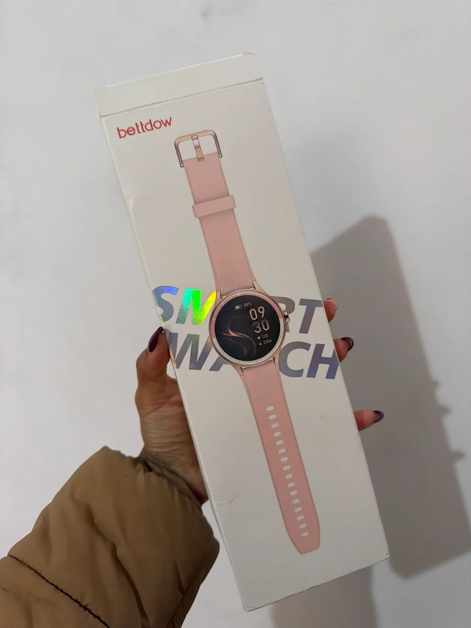 Smartwatch feminino BETTDOW: tela LCD de 1,27 polegadas, resistência à água IP68