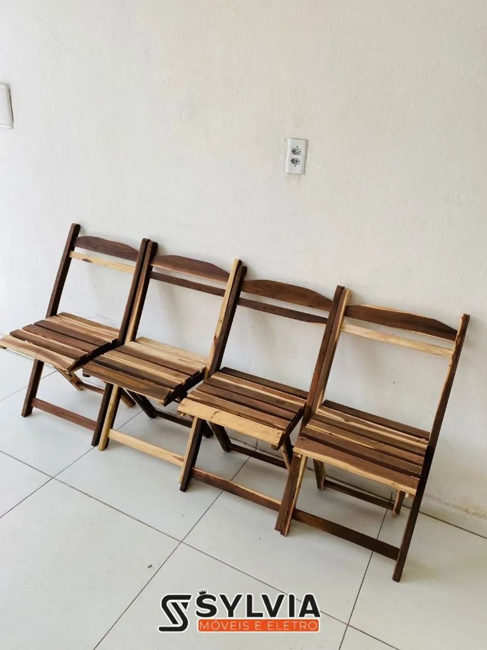 Cadeiras dobrável sem verniz  - Foto 5
