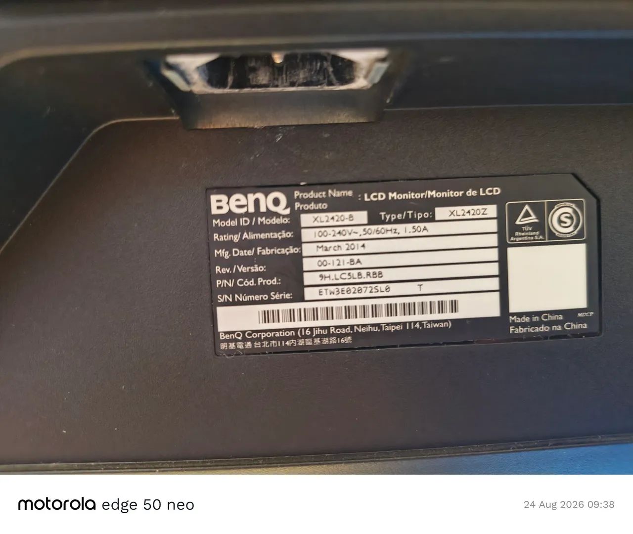 BENQ 24 Pol  144 Hz, 3D - Foto 2