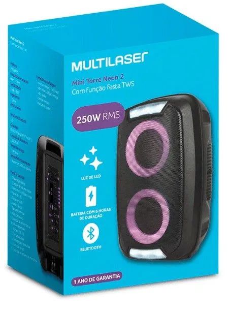 Caixa de som pequena marca Multilaser nova - Foto 4