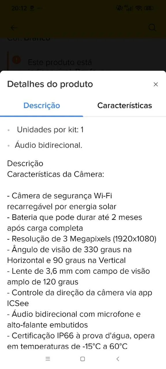 Câmera de vigilância com placa solar - Foto 2