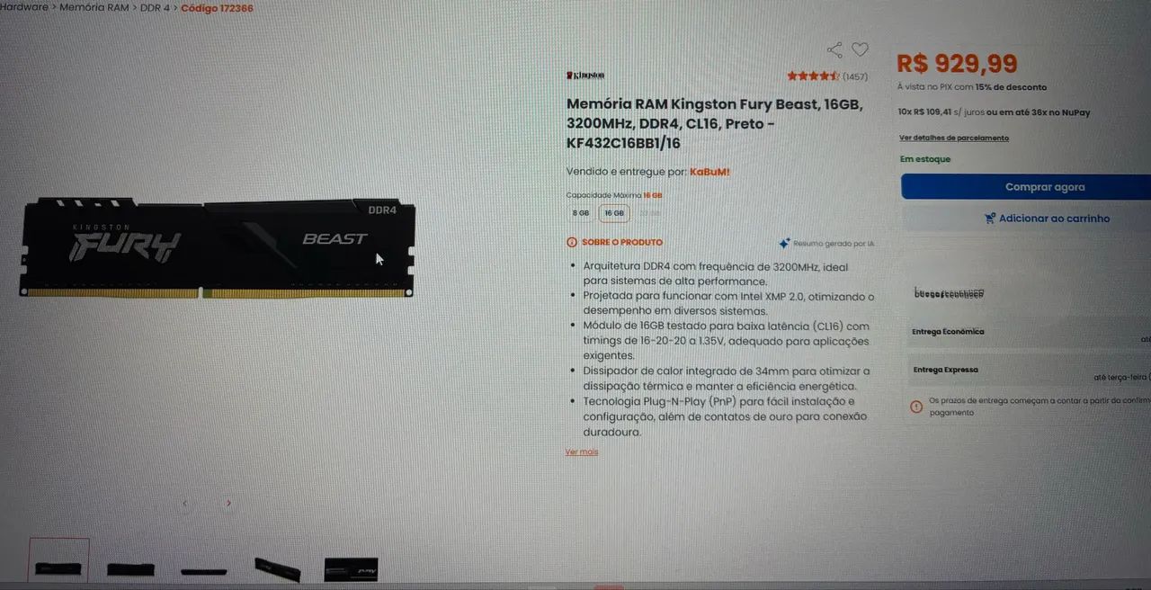 MEMORIA RAM 16gb 3200mhz ddr4 - Foto 4