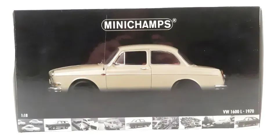 Miniatura 1/18 VW Volkswagen 1600 L 1970 Bege | Minichamps