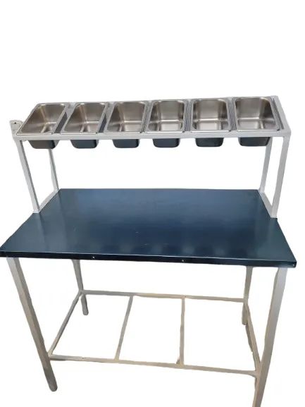 Mesa inox completa com codimentadora Entrega Gratis 