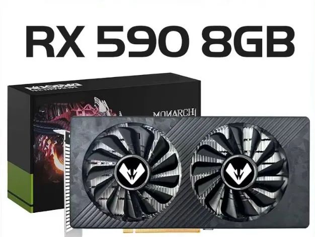 placa de video rx 590 nova