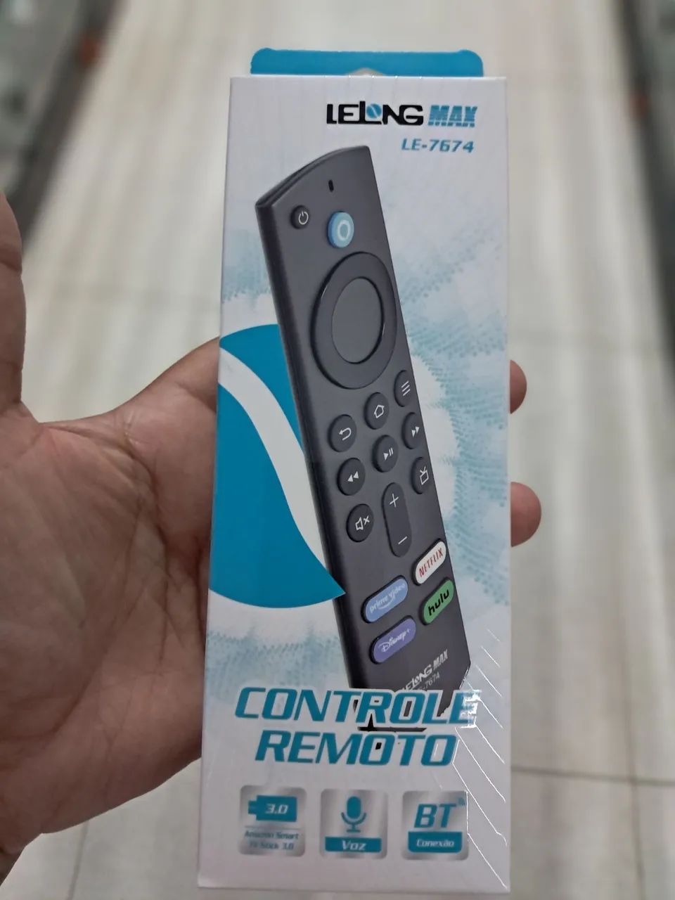 Controle remoto para fare stick com comando de voz