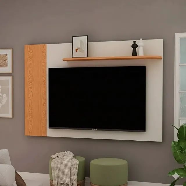 Painel Flórida Cinamomo/Off White ate 50 polegadas