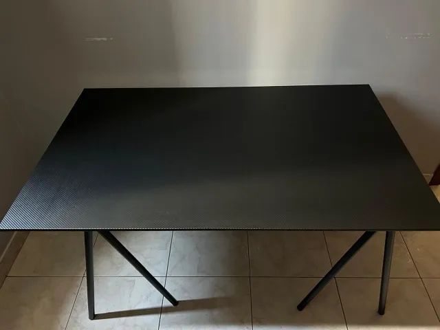 Mesa de escritorio vidro com cavaletes - Foto 2