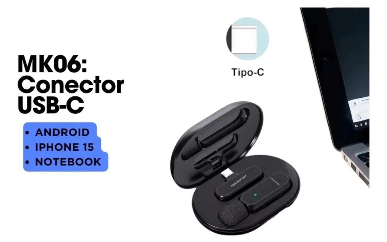 Microfone Lapela Sem Fio Canal Duplo - Alta Qualidade - Foto 4