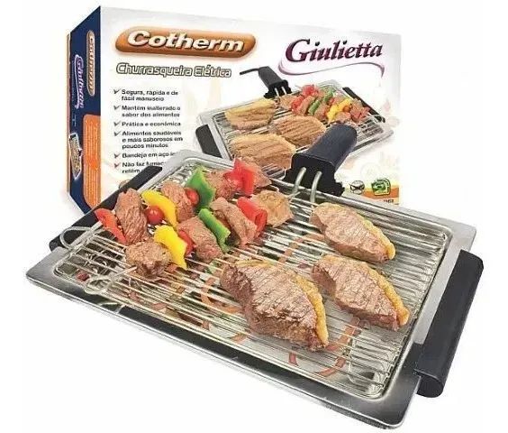 Churrasqueira Elétrica Cotherm Giulietta 127V Inox Portátil 1250W