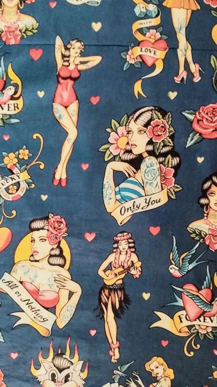 camisa com estampa tattoos old school - Foto 2
