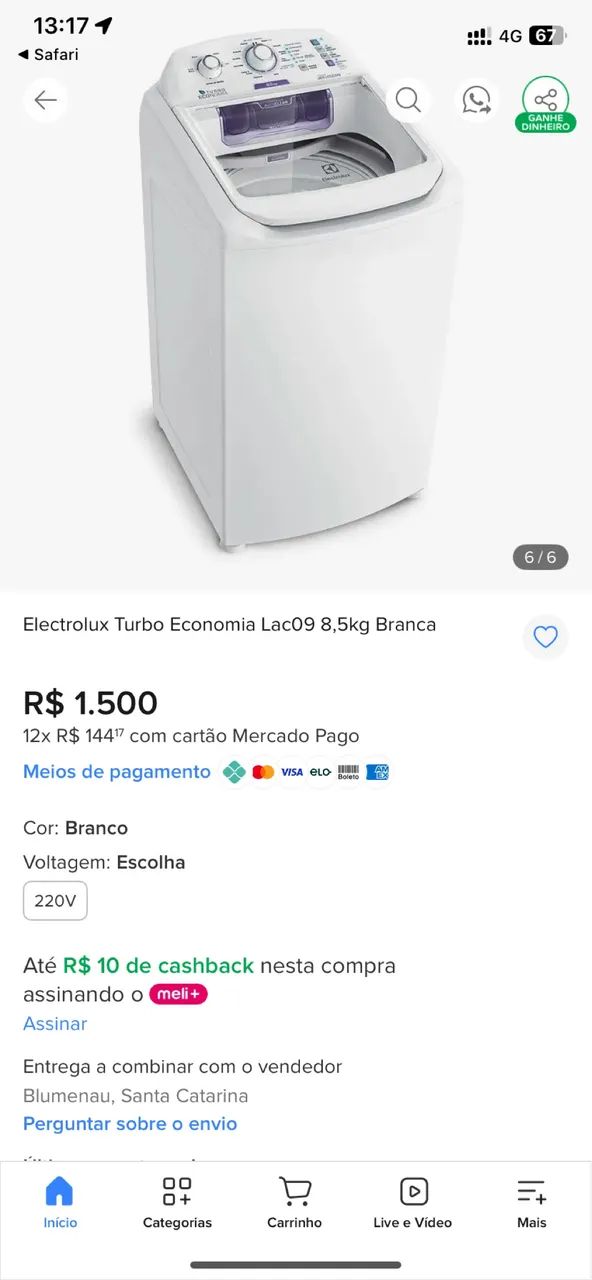 Máquina de Lavar Eletrolux 8.5kg - Foto 5
