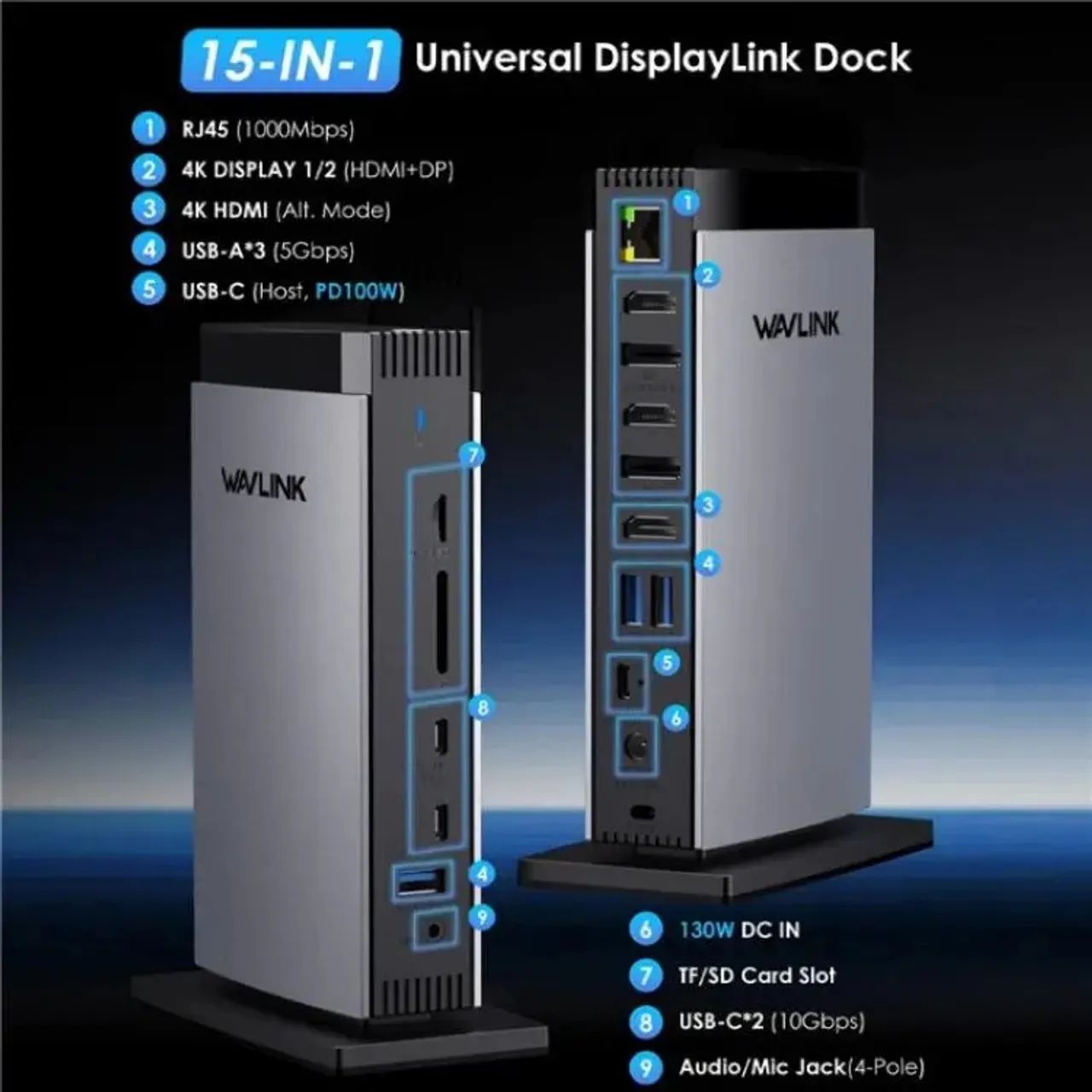 Dockstation Universal 3 Telas 4k Displaylink Fonte Pd 100w - Foto 3