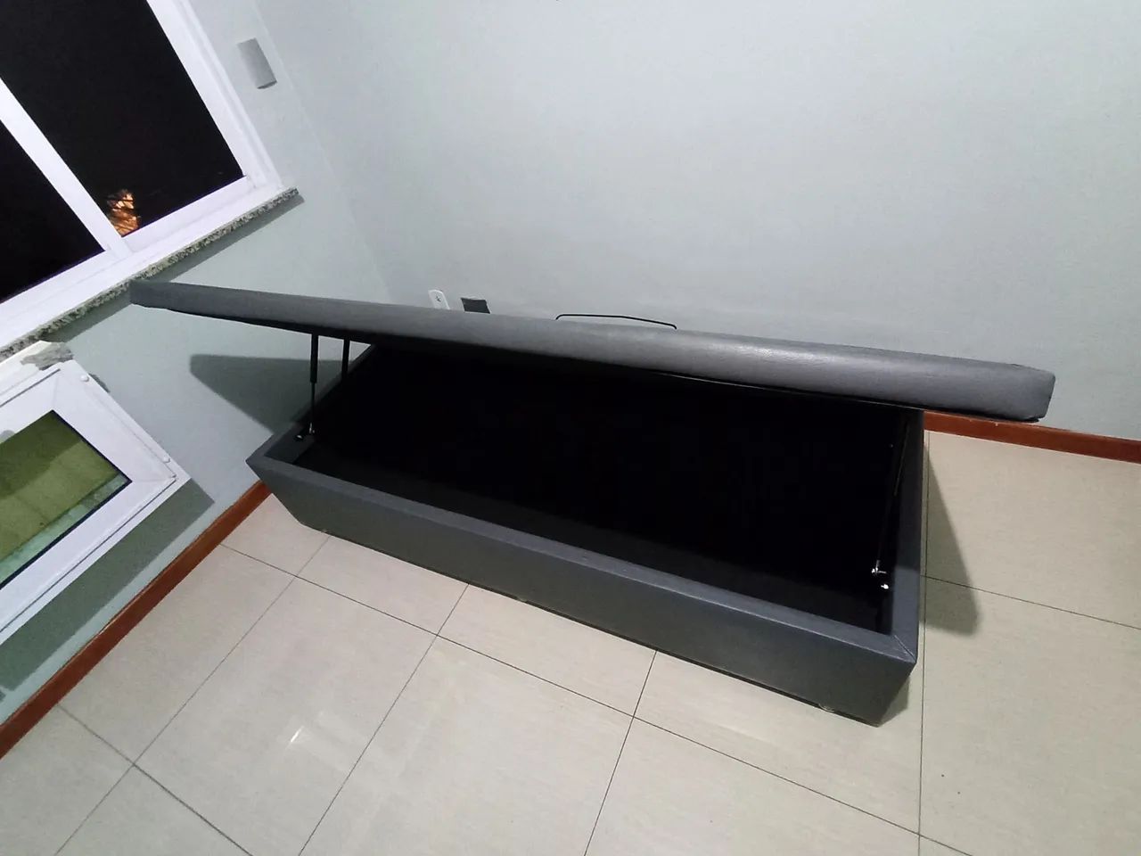 Cama box solteiro Ortobom + colchão 