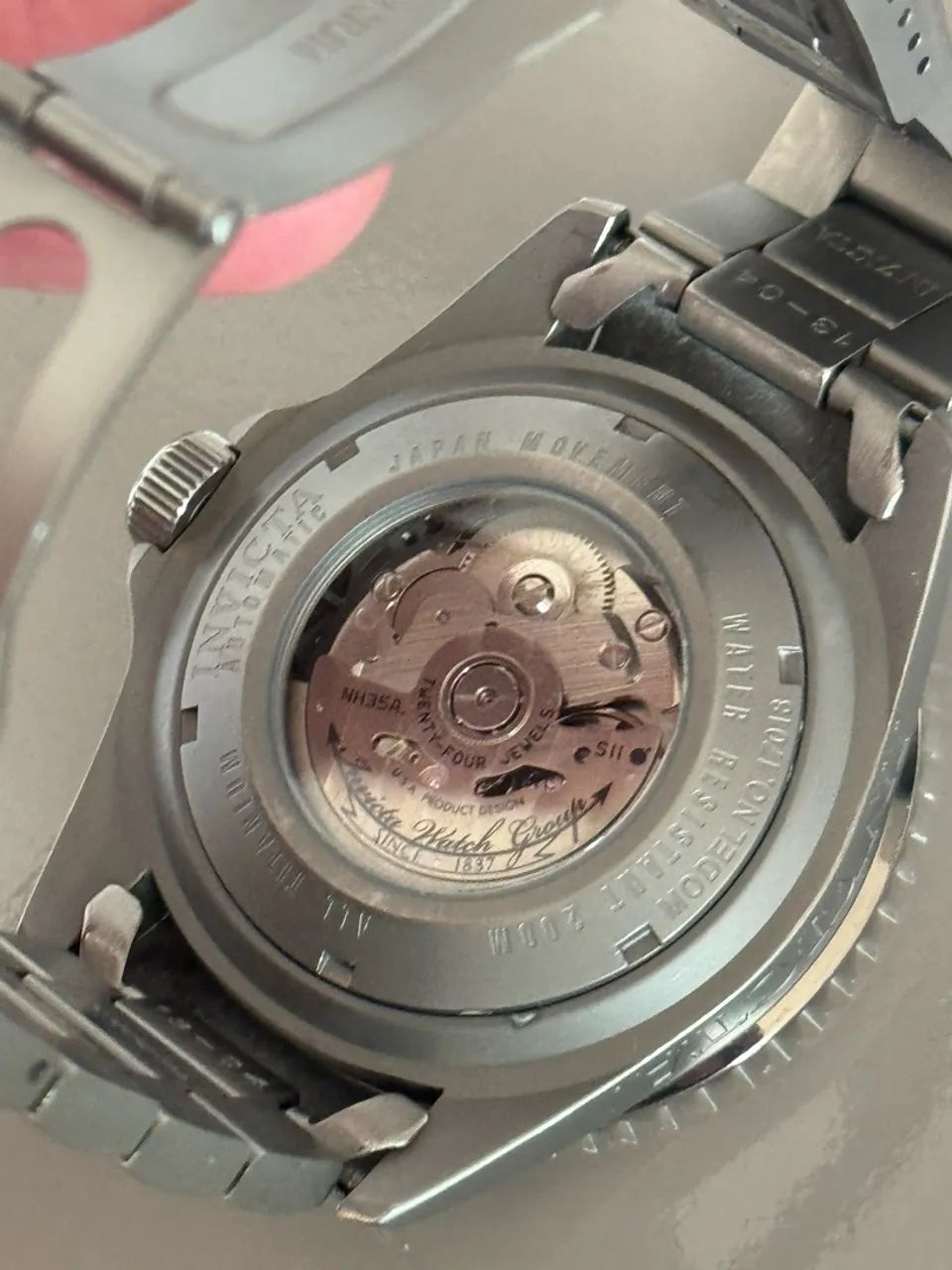  Relógio Invicta 0420  automático de titânio 45 mm