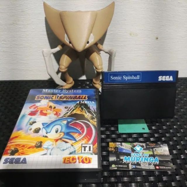 Sonic Spinball - Original - Tectoy - Master System - Caixa de plástico padrão Sega