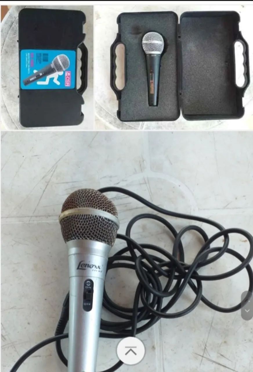 Vendo dois microfones.