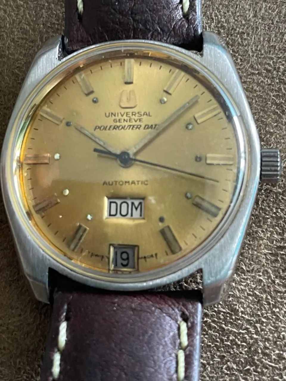 relógio universal geneve polerouter day date automatic raridade no site! bela máquina, cli - Foto 4