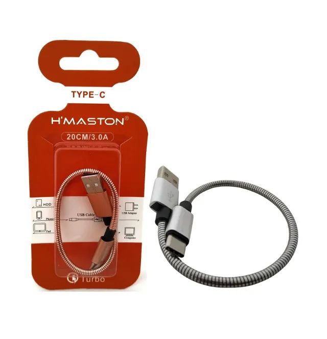 Cabo de Dados e carregamento Type-c 20cm H'maston  - Foto 3