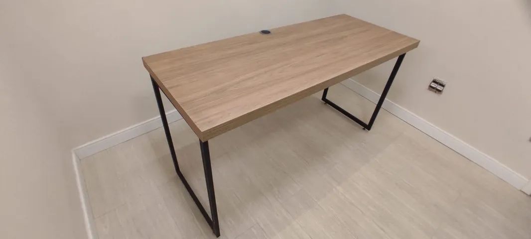 Mesa de Escritório MDF Duplo Estilo Industrial - Robusta - Foto 3