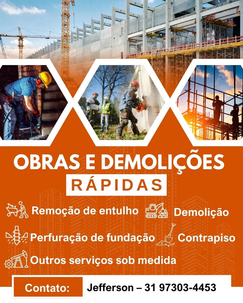  Demolição, Retirada de Entulho, Contrapiso e Serviços de Obra