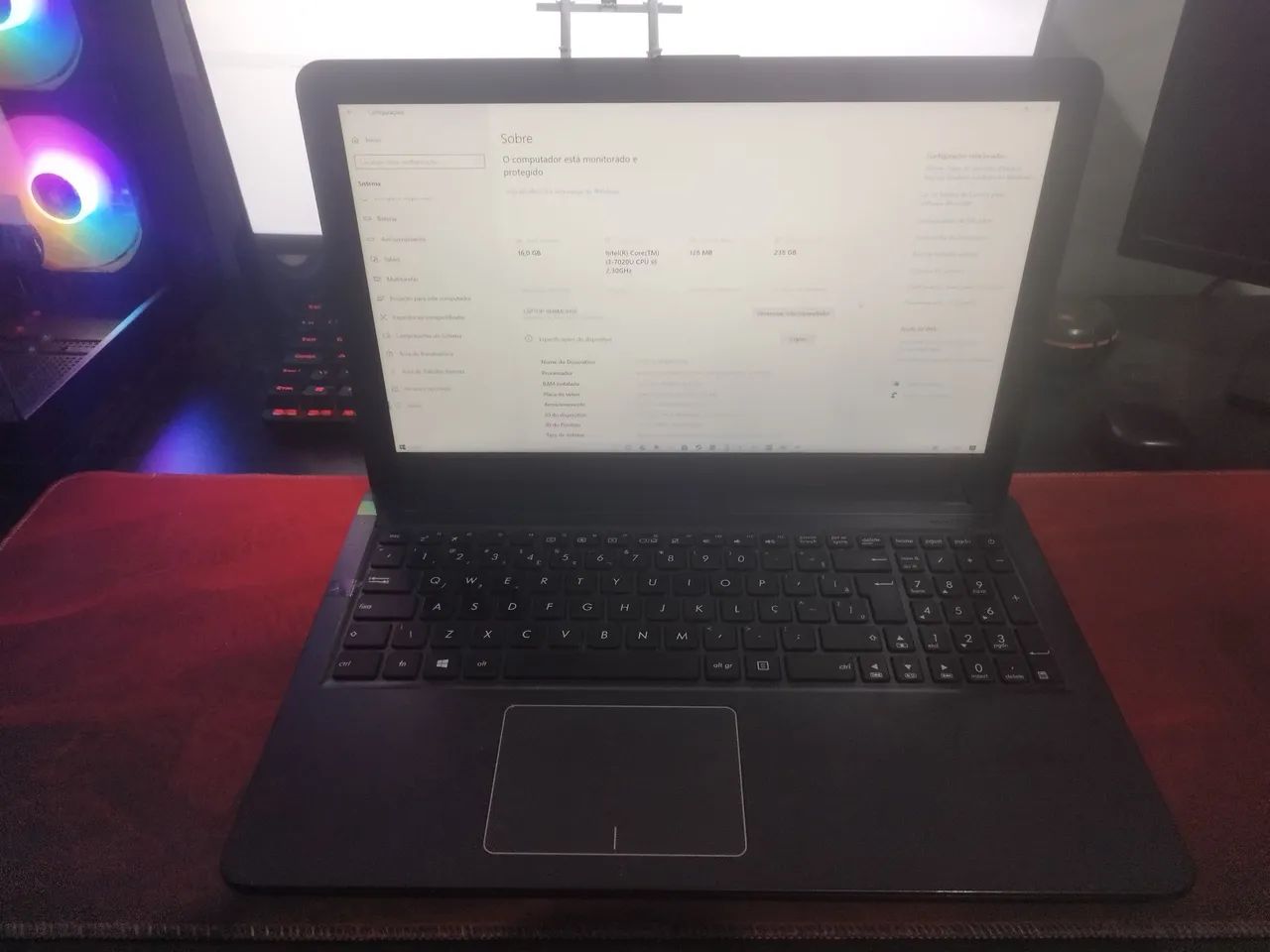 Notebook AZUS I3 16GB ram (Venda Rápida)!!!!!