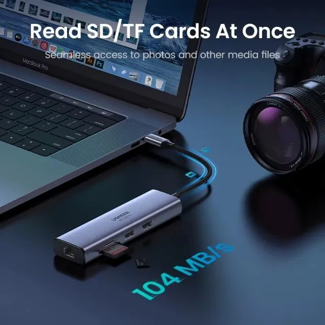 UGREEN HUB USB 7-em-1 Tipo-C - Foto 4