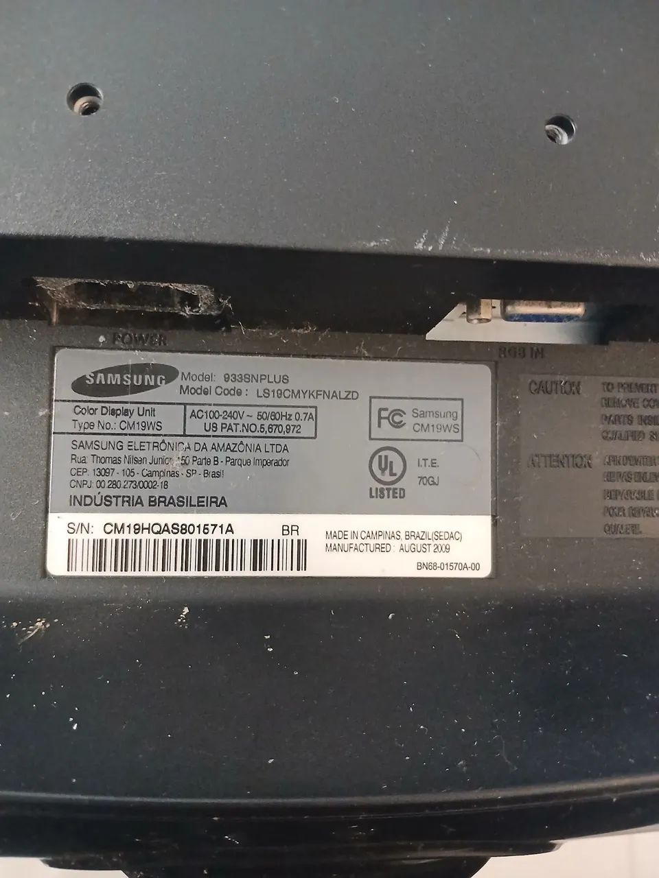 Monitor Samsung SyncMaster 18.5" Widescreen HD - Foto 3