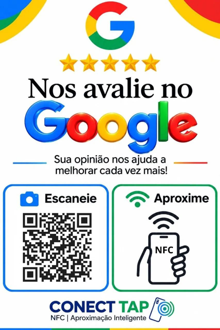 Placa de Avaliação Google Por NFC e QR  - Foto 2