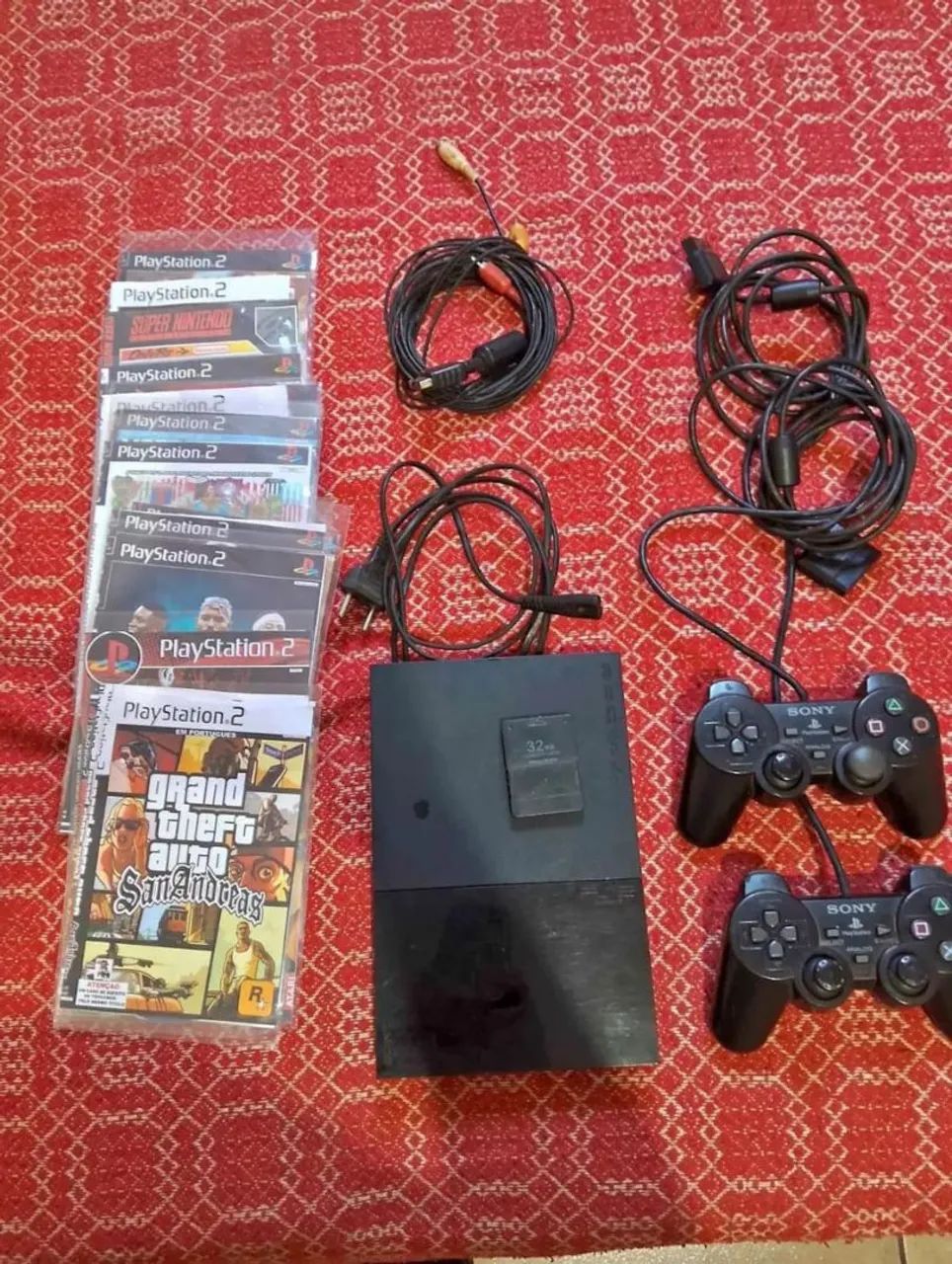 PS2 COMPLETO 2 CONTROLES  - Foto 2